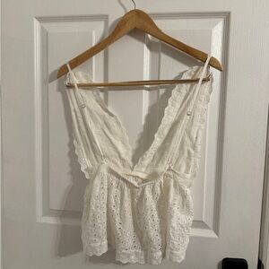 Elegant White Lace Skirt